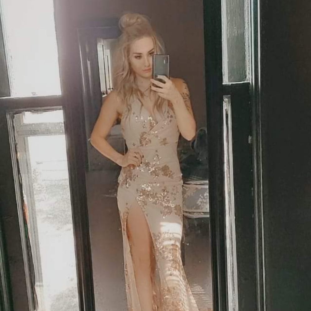 Gold dress